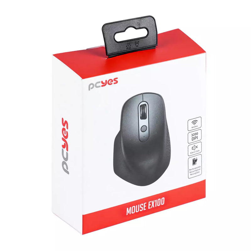 MOUSE SEM FIO EX100 RECARREGAVEL - 3200DPI SILENT CLICK