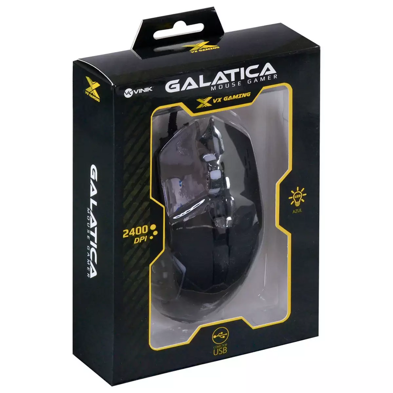 MOUSE GAMER GALATICA 2400DPI LED