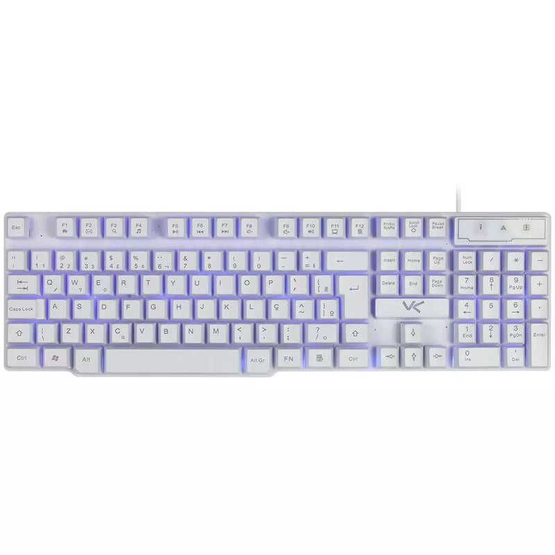 TECLADO USB GAMER VX GAMING HYDRA BRANCO LED AZUL - GTH100BA