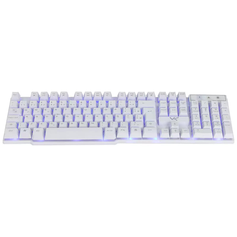 TECLADO USB GAMER VX GAMING HYDRA BRANCO LED AZUL - GTH100BA