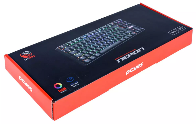 TECLADO GAMER MECANICO TKL NERON - LED VERMELHO - PCYES