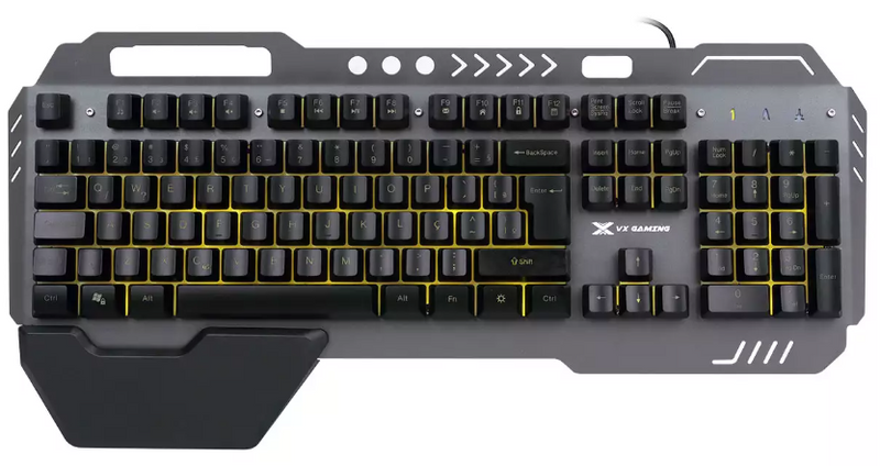 TECLADO GAMER ARMOR ABNT2 MULTIMIDIA LED 7 CORES 1.8 METROS USB - GT500